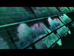 Panel de visualización LED transparente flexible Adesivo para ventanas de vidrio LED pantalla de película transparente