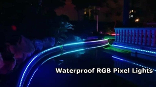 Alto brillo 30 mm impermeable RGB a todo color al aire libre IP67 DC12V SMD3535 LED fuente Pixel Point Lig