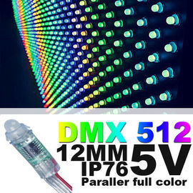 luz llevada a todo color impermeable DC5V del pixel de 12m m rgb con IC para el cambio elegante del color del regulador del LED