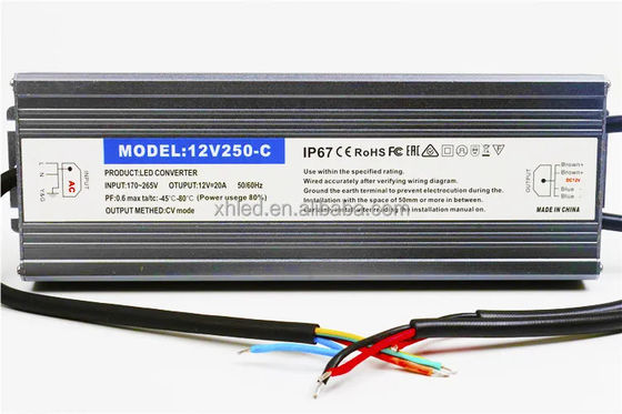 DC12V 200W/400W Steady Voltage IP67 Water-Resistant LED Switching Power Source for Point-Type LED Lights