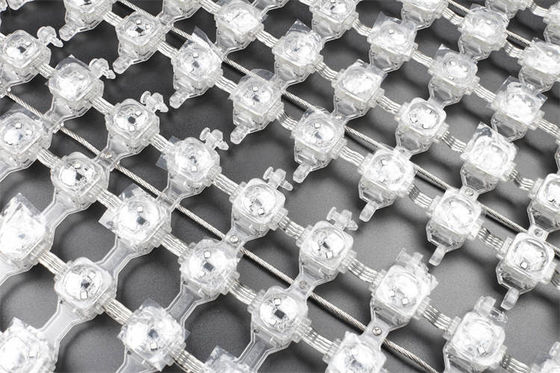 120 Degree Viewing Angle LED Mesh Curtain Customizable LED Quantity PC Material