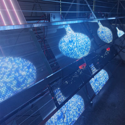 RGB Color LED Transparent Film Screen Indoor / Outdoor Display Video Screen