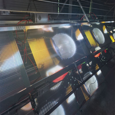 Customized LED Film Screen For Advertising Video Wall , P20 DC5V Transparent Projector Screen