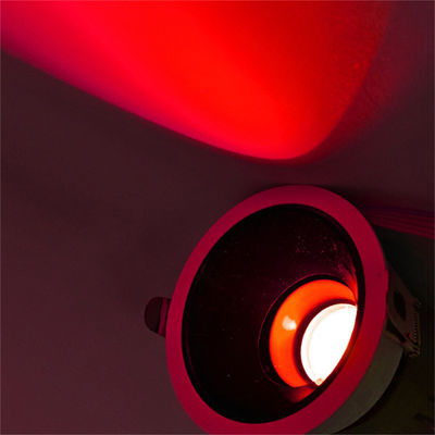 Ultra Thin 20W RGBW SPI USC2904 Rechargeable LED Spotlights Circular Anti Glare For Living Room Decoration