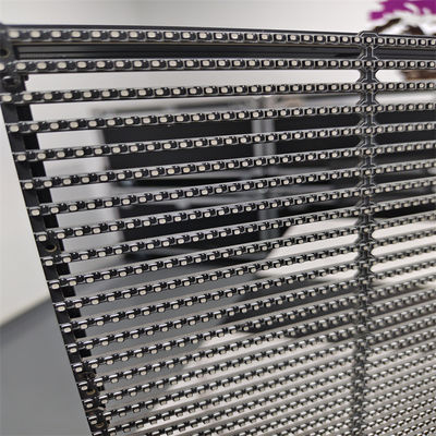 Transparent Led IP67 RGB P2.6 Grille Mesh Screen Indoor Shop Window Advertising Curtain Outdoor Transparent Screen