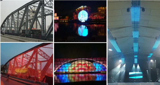 IP67 Rated Led Mesh Screen Outdoor Point Light Source for Christmas Mall Advertising