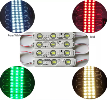 Módulo de la prenda impermeable 3 LED IP65 SMD 5730 LED de las secuencias del módulo de DC 12V 1.5W LED para la caja de luz de la señalización