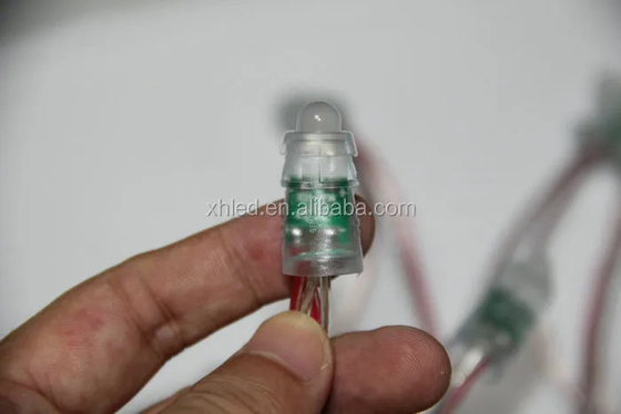 Secuencia expuesta 9m m del color de la luz del pixel de DC12V 0.2W IP67 LED sola para el árbol de navidad