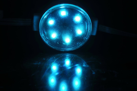 lámparas a todo color IP67 LED Dot Programmable de Rgbw Smd3535 6 de la luz del pixel de 50m m DC24V 2W LED