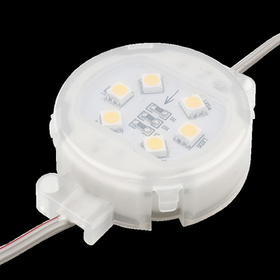Prenda impermeable al aire libre IP67 1.2W Smd2835 DC24V 50m m de la sola del color luz del punto LED