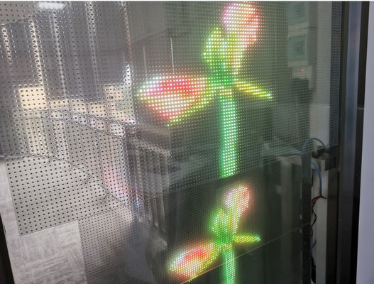Pantalla LED transparente de P8 suave para interiores con pantalla LED transparente y flexible a todo color