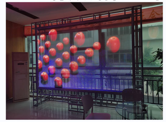 Pantalla de pantalla LED transparente y flexible para interiores y exteriores