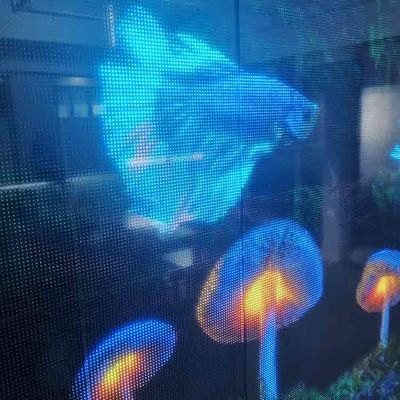 P6.25 Pantalla LED flexible con película transparente de adhesivos blandos super delgados