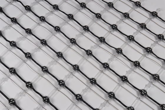 IP67 impermeable 30 mm pantalla de malla LED flexible para edificios exteriores con cortina de vidrio