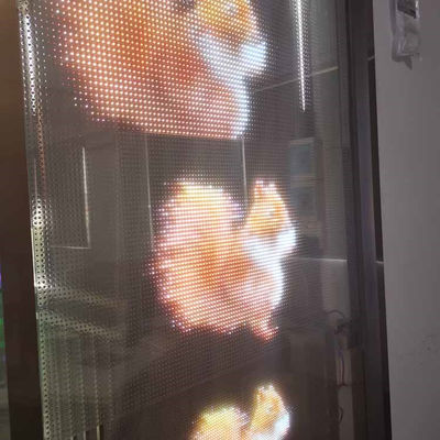 P8 para interiores Smart Crystal Mesh Adhesivo Ultra delgado Flexible Panel de pantalla transparente Modulo de pantalla de película LED