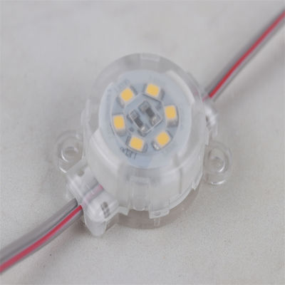 Luz de punto LED Permanente de decoración de vacaciones Casa de luz DC9V 0.75W 25mm Fuera de la luz de punto LED impermeable RGBW