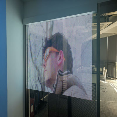 P6 película LED transparente super delgada para pared de vídeo interior fácil instalación con placa de PCB RGB DC5V