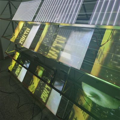 XH-JHP-P6Custom high quality transparent glass full color double sided Transparent glass display LED display transparent