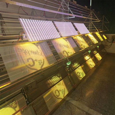 P10 pantalla de publicidad de interior de flexibilidad en vidrio transparente SMD2121 5V pantalla de película de cristal LED