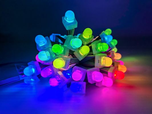DC5V 12mm DMX512 luz LED cuadrada con protección IP67 y ángulo de visión de 160 grados