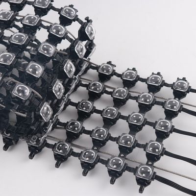 Outdoor programmable P125 led grid pixel screen advertising mesh screen light