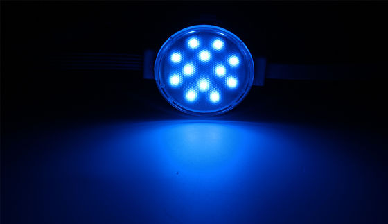 12 LEDs de color 24V fuente de luz puntual de 50 mm DMX512 luz de píxel decorativa