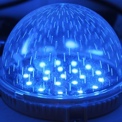 12* SMD3535 rojo verde azul dmx512 fuente de luz puntual de 80 mm luz de píxel decorativa exterior