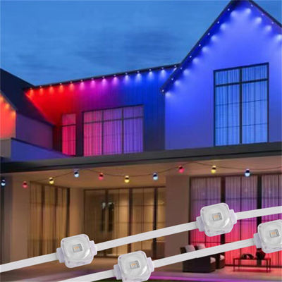 Exterior 20 mm RGBW LED Eave Lights con Wifi y soporte de control remoto