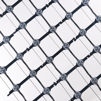 Pantalla de exhibición de malla LED flexible de 30 mm para exteriores para construcción de cortinas de vidrio 1000 mm * 1000 mm Tamaño de pantalla 50000 horas Vida útil
