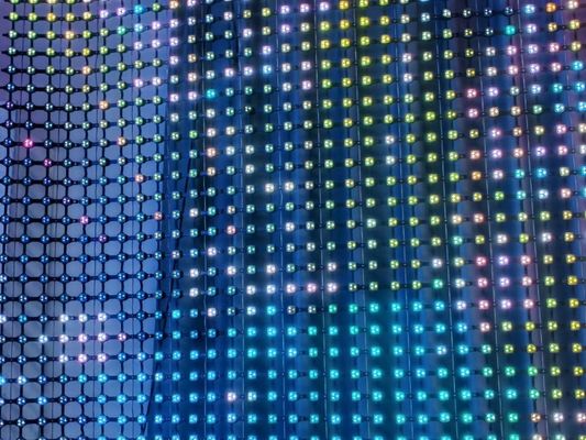 Pantalla de publicidad al aire libre pantalla de malla LED suave programable con protección IP67 y control DMX512