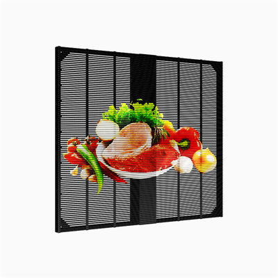 IP65 Indoor Outdoor Transparent LED Grille Screen Retail Store Exhibition Hall Welcome Graphics Digital Signage Displays