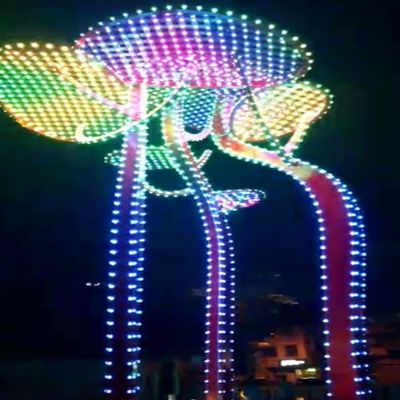 Luces LED RGB de Navidad DMX de 20 mm DC12V con puntos de píxeles permanentes para instalación montada en superficie