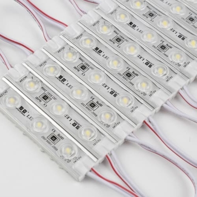 Módulo de luz LED personalizado por inyección de PVC IP67 a prueba de agua DC12V SMD3030 para servicio de publicidad