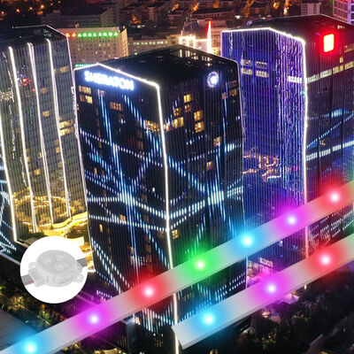 Marketing directo Luces de Navidad exteriores permanentes con perfil de aluminio RGB direccionable IP67 a prueba de agua de 30 mm