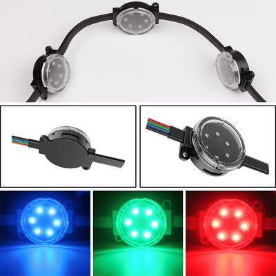 Luces de fiesta RGBW de punto de píxel LED impermeables IP67 SMD3535 de 24V para Navidad permanente