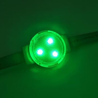 Luz LED RGB de píxel de 12V y 30 mm con certificación IP67 para decoración de exteriores de edificios