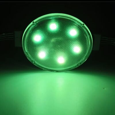 Luz LED de punto flexible SMD3535 IP67 impermeable de 50 mm y 24 V con ángulo de haz de 120° y material de PC
