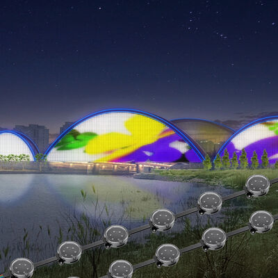 Fuente de luz LED de punto permanente impermeable de larga distancia IP67 de 36V para exteriores, luz LED de píxel de 40 mm, luz LED de píxel permanente de emisión blanca