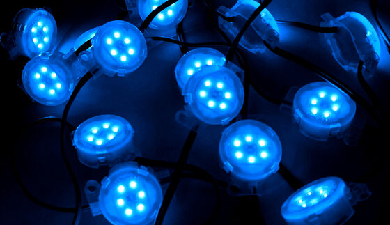 40mm Smart Adresable LED Pixel Light IP67 Impermeable Alto brillo para fachada exterior de la pared de medios