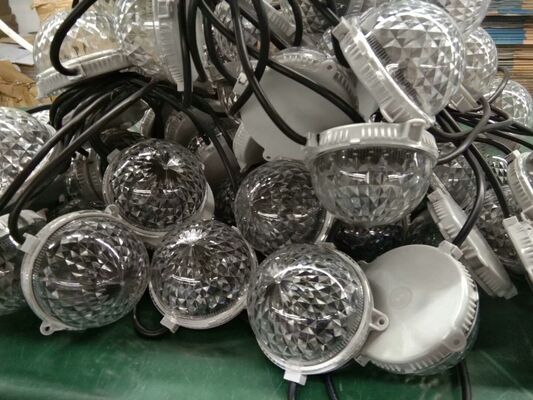 100 mm 24 V impermeable RGB controlable LED punto de luz material de PC lámpara de iluminación de paisaje al aire libre para decoración exterior de edificios comerciales