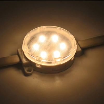 DC24V 50mm SMD3535 Luz de punto LED 6LEDs IP67 impermeable DMX512 píxeles direccionables para pantalla de matriz al aire libre