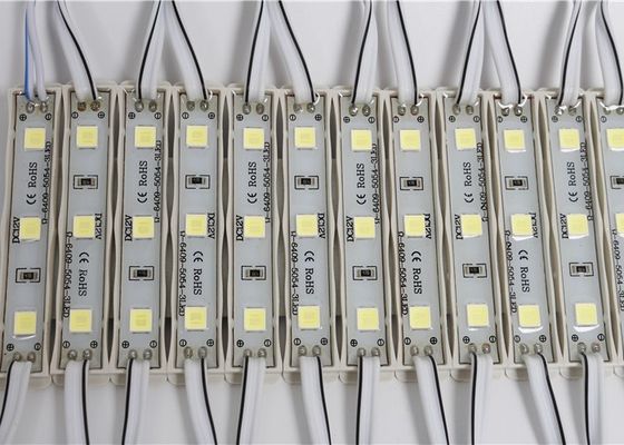 5054 muestra impermeable del anuncio del brillo 12V 3led IP65 LED del módulo del LED alta para la caja de luz