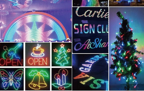 el pixel Rgb programable de la haba 1903 12m m Rgb del milagro de 12m m llevó luces de la Navidad que la luz llevada Rgb del pixel de Ws2811 1903 llevó los módulos